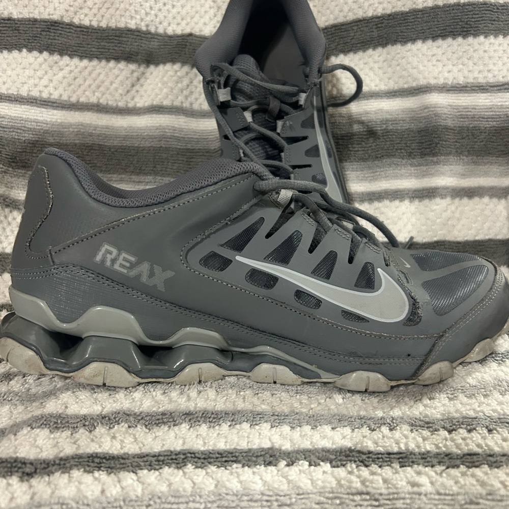 Nike Gray Reax Athletic Shoes with Cushioned Midsole